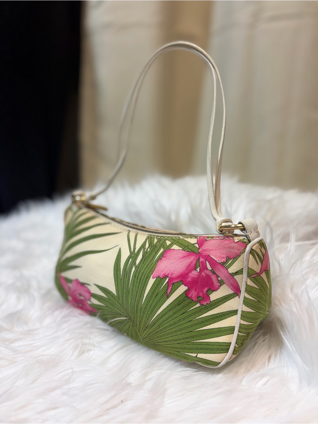 Celine Multicolor Floral Print Canvas Ava Bag